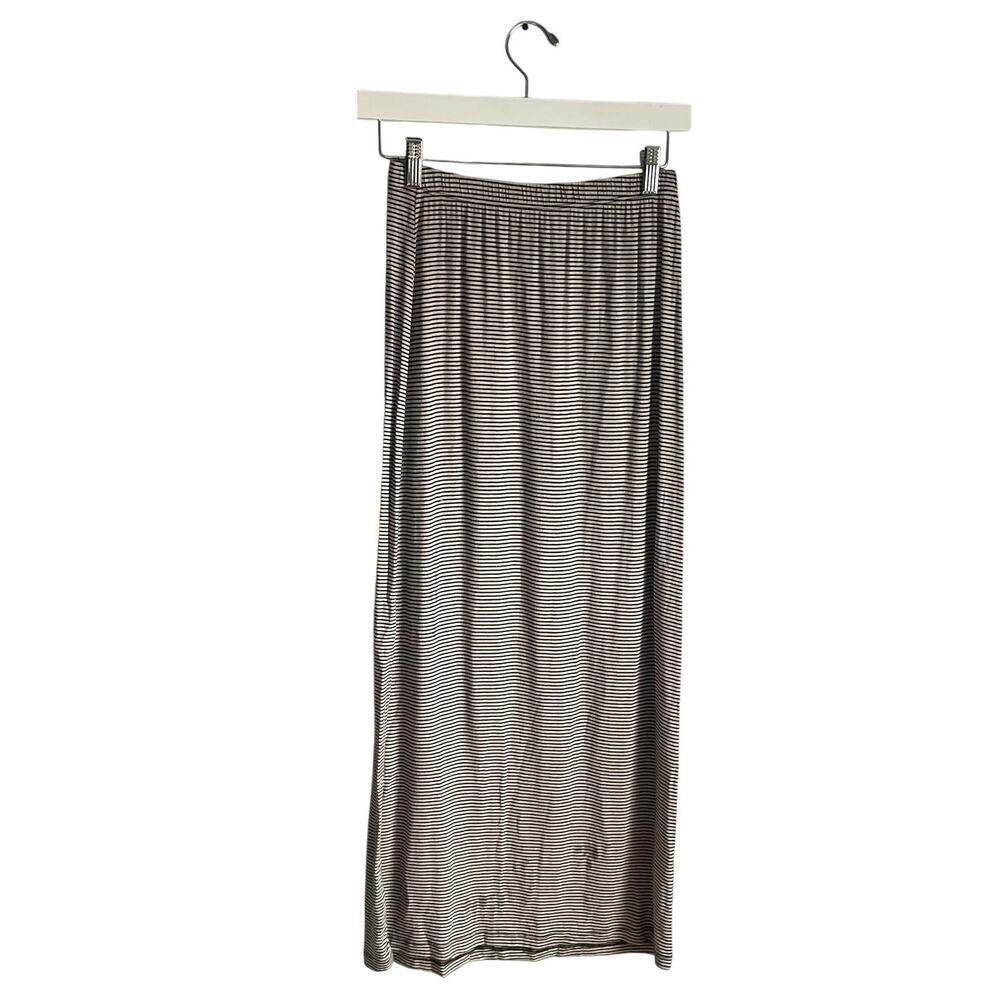 Brandy Melville Striped Maxi Skirt Elastic Waist Minimalist Size Small Jersey